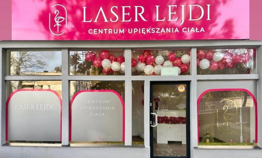 Witryna salonu Laser Lejdi przy ul. Gliwickiej 26 w Tarnowskich Górach